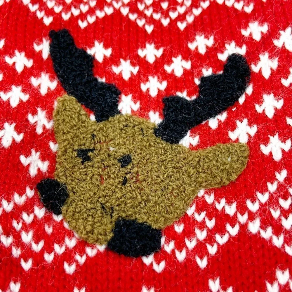 Reindeer Christmas Sweater Wine Bottle Coozie Bag